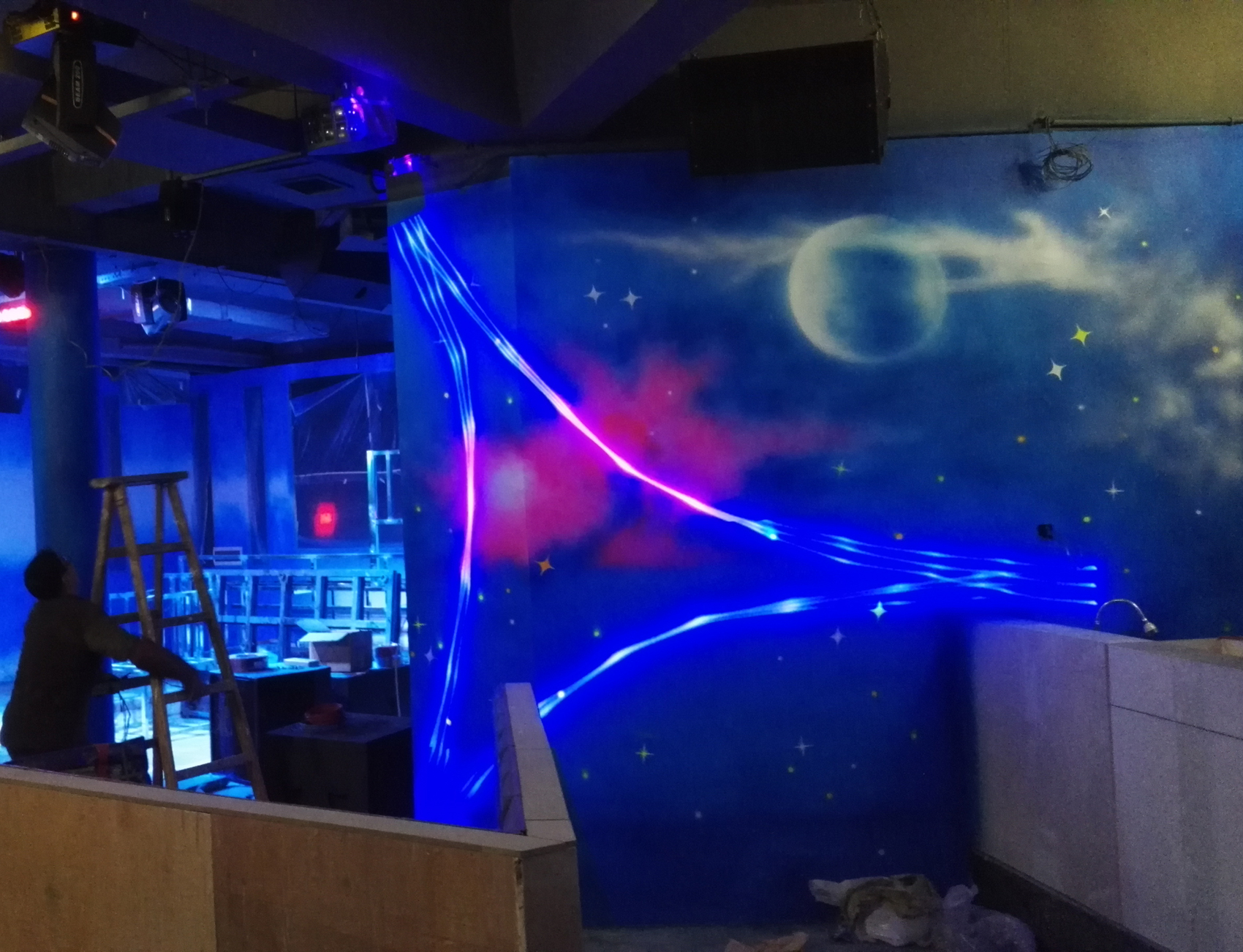 【KTV酒吧熒光隱形壁畫】——信陽光山金夜KTV酒吧