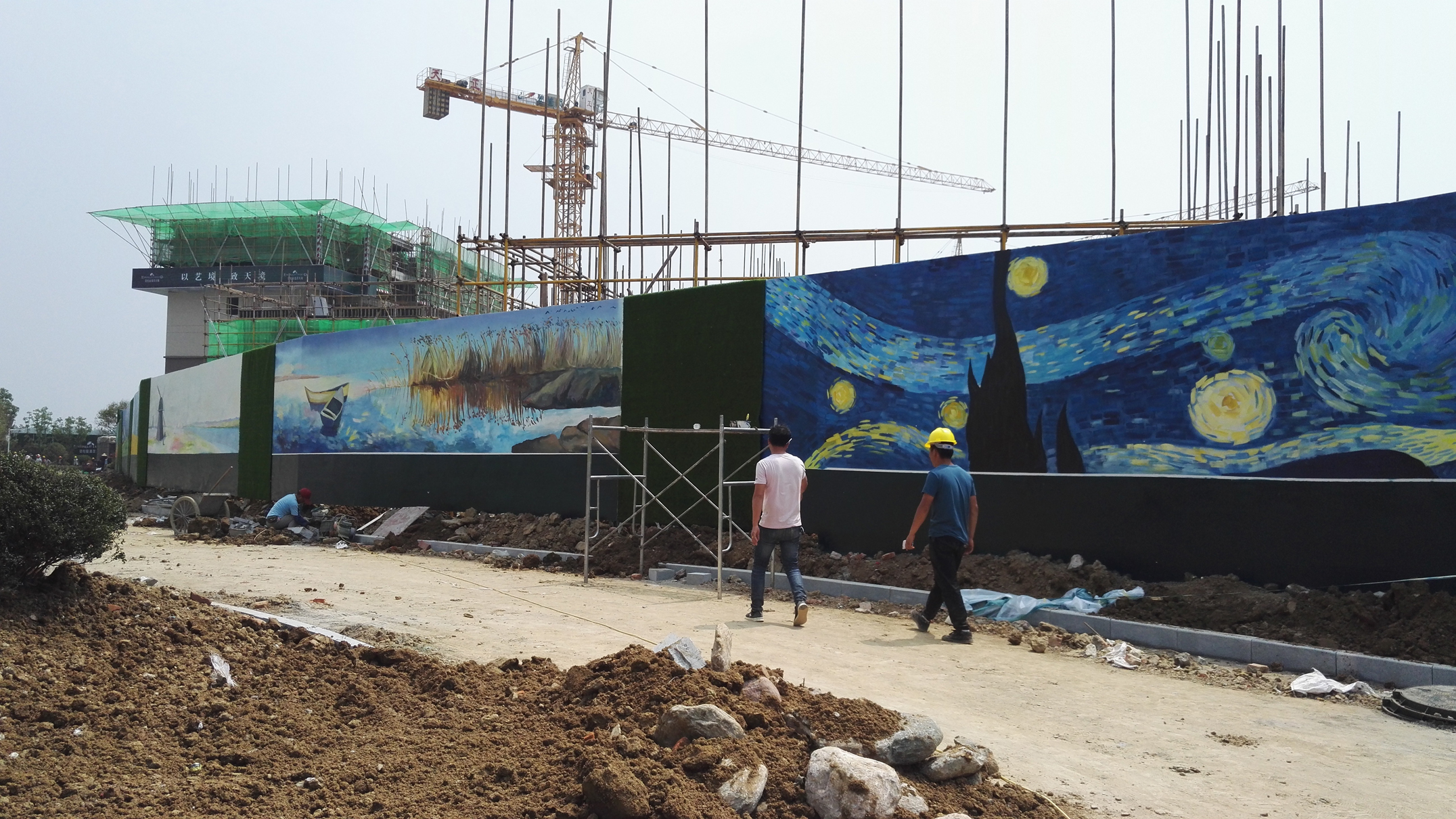 【房地產(chǎn)壁畫項(xiàng)目案例】——阜陽碧桂園房地產(chǎn)售樓部